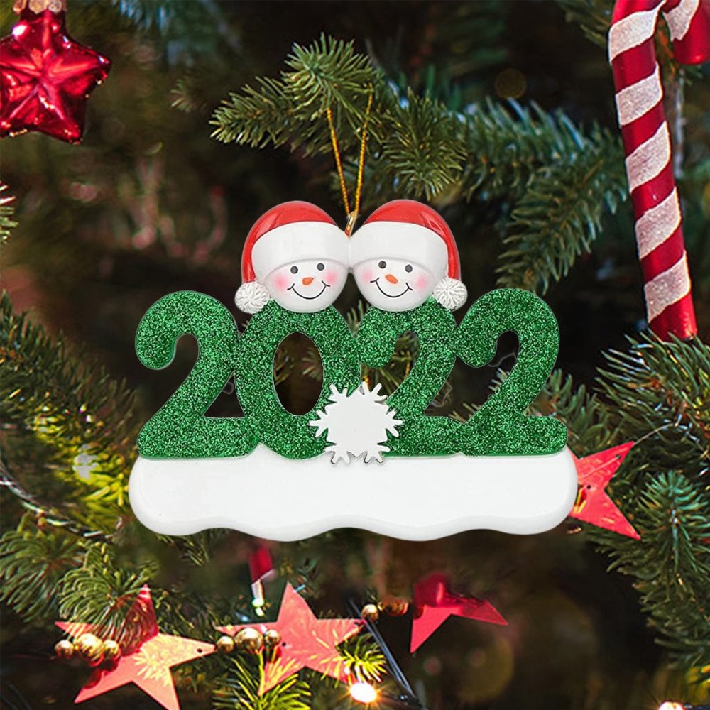 2022 Family of 2 Christmas Tree Ornament Hanging Decorations Personalised Gifts